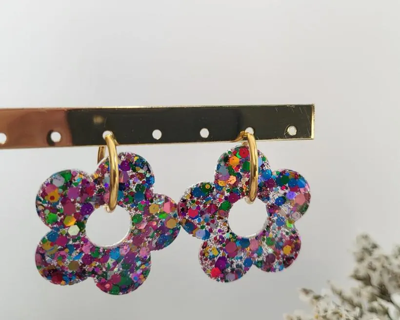 Boucles d'oreilles « Grandes Fleurs », création faite main L'Atelier de Ninine